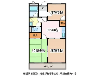 LIMPIAひがし(3DK/2階)の間取り写真