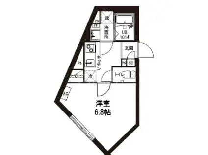 レピュア青砥レジデンス(1K/2階)の間取り写真