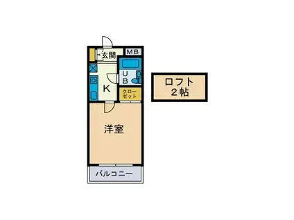 サンニール天沼(1K/1階)の間取り写真