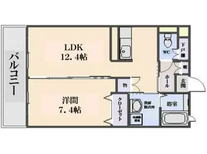 グランストーク西島(1LDK/3階)の間取り写真