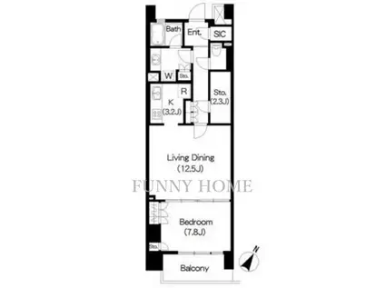 BRILLIA IST 三軒茶屋 ブラッサムテラス(1LDK/2階)の間取り写真