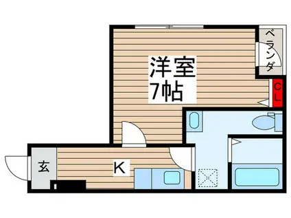 あさひSECOND STAGE(1K/3階)の間取り写真