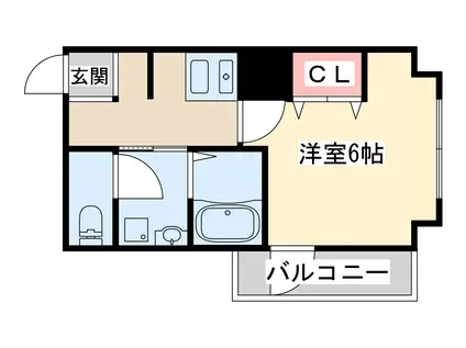 IF西梅田(1K/3階)の間取り写真