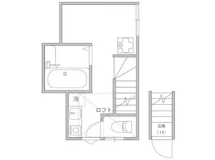 Bハウス東大井(ワンルーム/2階)の間取り写真