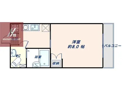 STUDIO NAGASE(1K/3階)の間取り写真