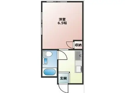 グリーンハイツ(1K/2階)の間取り写真