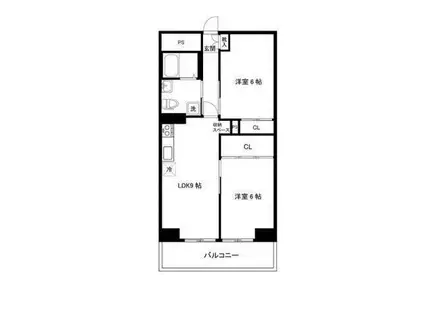 セントラルハイツいちのえ(2LDK/3階)の間取り写真