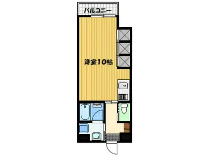 コア新大工町(ワンルーム/2階)の間取り写真