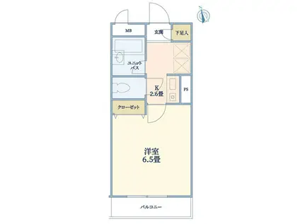 メゾンTK(1K/2階)の間取り写真