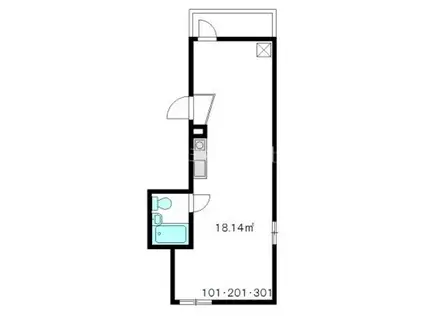 エグゼ中野V(ワンルーム/3階)の間取り写真