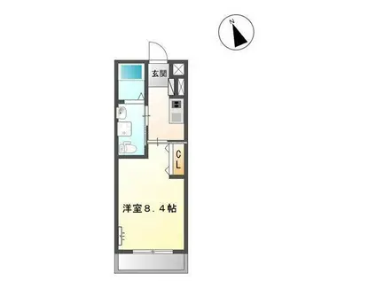 CASA21(1K/2階)の間取り写真