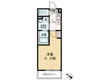 グランステージ横濱杉田(1K/2階)の間取り写真