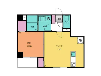 サンデュース保土ヶ谷(1LDK/2階)の間取り写真
