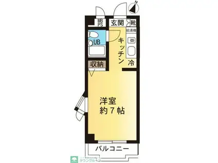 AP坂戸(1K/3階)の間取り写真