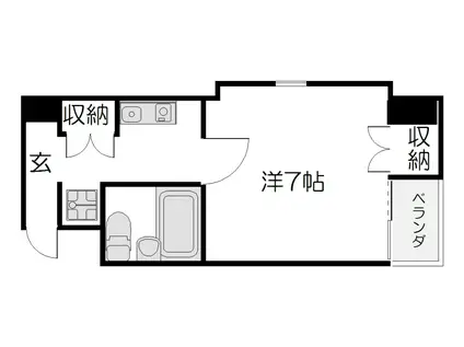 ランブラス館(1K/4階)の間取り写真