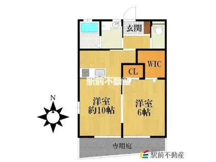 クレシア21(1LDK/1階)の間取り写真