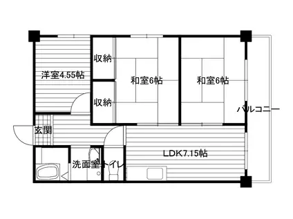 聖コーポ(3LDK/3階)の間取り写真