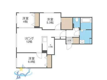 TーSTAGE FUSHIMI(3LDK/3階)の間取り写真
