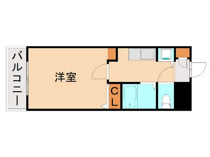 パークコート大宰府(1K/3階)の間取り写真