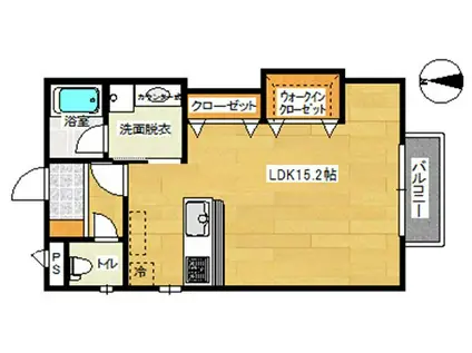 メゾン路添(ワンルーム/1階)の間取り写真