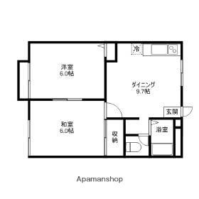 湘南サンライズガーデンA棟(2DK/2階)の間取り写真