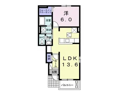 コッティ・I(1LDK/1階)の間取り写真