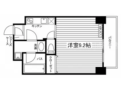 THE MODERN 奉還町(1K/6階)の間取り写真