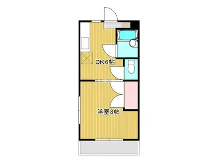 シャンブル24(1DK/2階)の間取り写真