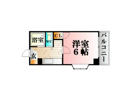 長山コーポラス(1K/2階)の間取り写真