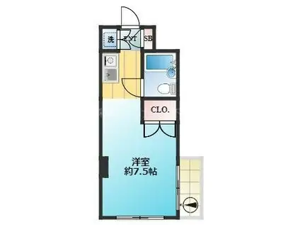 セントヒルズ西台第2(ワンルーム/2階)の間取り写真