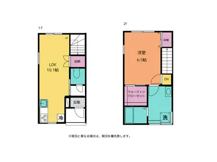 BREED(1LDK/2階)の間取り写真