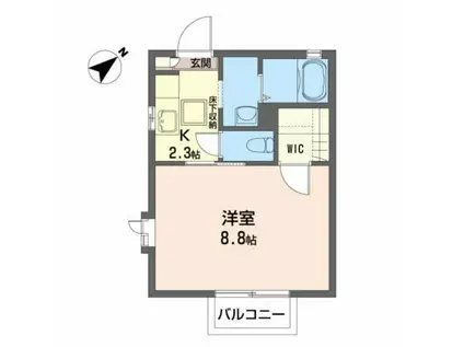 プリマベーラM(1K/1階)の間取り写真