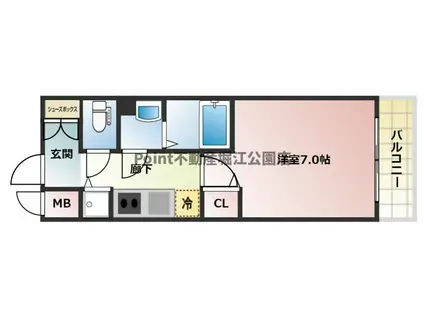 N°77FUKUSHIMAIII(1K/6階)の間取り写真