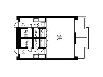 シーサイドビレッジ(1K/2階)の間取り写真