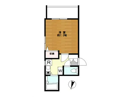 ハイム大田原(1K/1階)の間取り写真