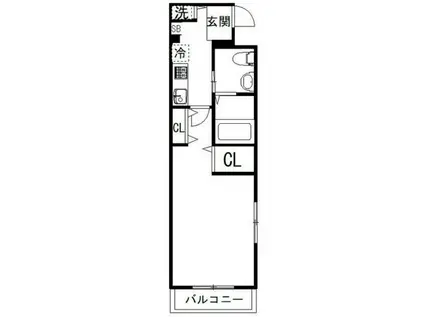 LEXUS市川南II(1K/3階)の間取り写真