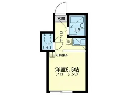 ユナイト本牧ファビアーナ(ワンルーム/1階)の間取り写真