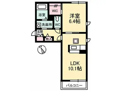 クオーレ光I(1LDK/1階)の間取り写真
