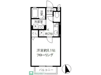 プレシャス ジュノー(1K/3階)の間取り写真