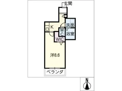 MAISON西高蔵イースト(1K/3階)の間取り写真