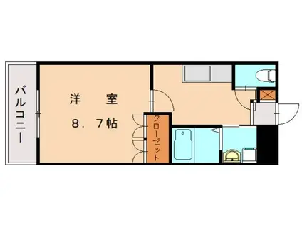 LOUANGE(1K/3階)の間取り写真