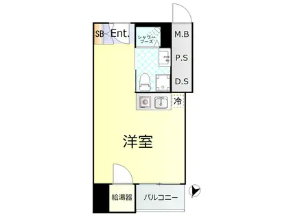 シャルマン文京千駄木(ワンルーム/5階)の間取り写真
