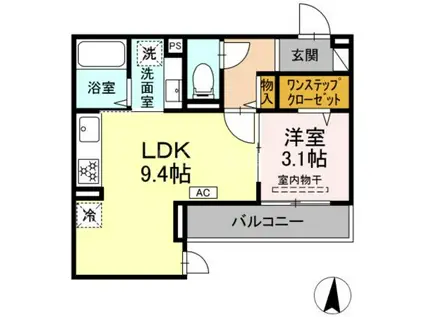 REGINA武蔵小杉(1LDK/3階)の間取り写真