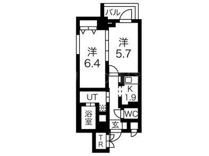 REFAYS馬込AXIS(2K/5階)の間取り写真