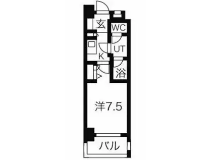 MELIV鶴舞(1K/10階)の間取り写真