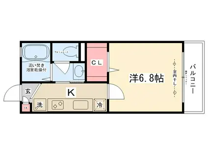 玉川学園エイチ・エス(1K/2階)の間取り写真