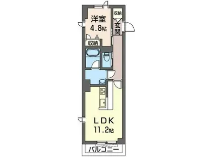 エトワール(1LDK/3階)の間取り写真
