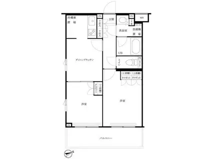 ルーブル大森西(2DK/5階)の間取り写真