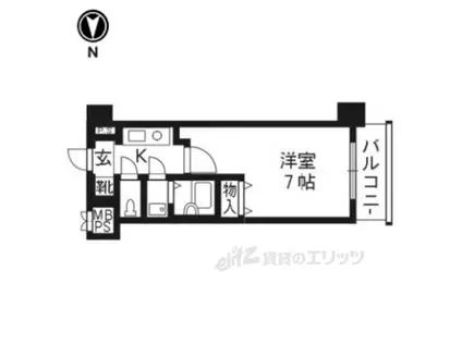 ライオンズマンション京都河原町第3(1K/6階)の間取り写真