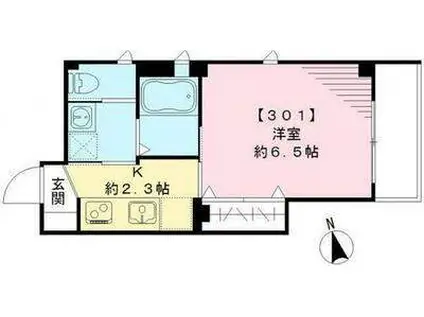 プレザント レジデンシー(1K/3階)の間取り写真